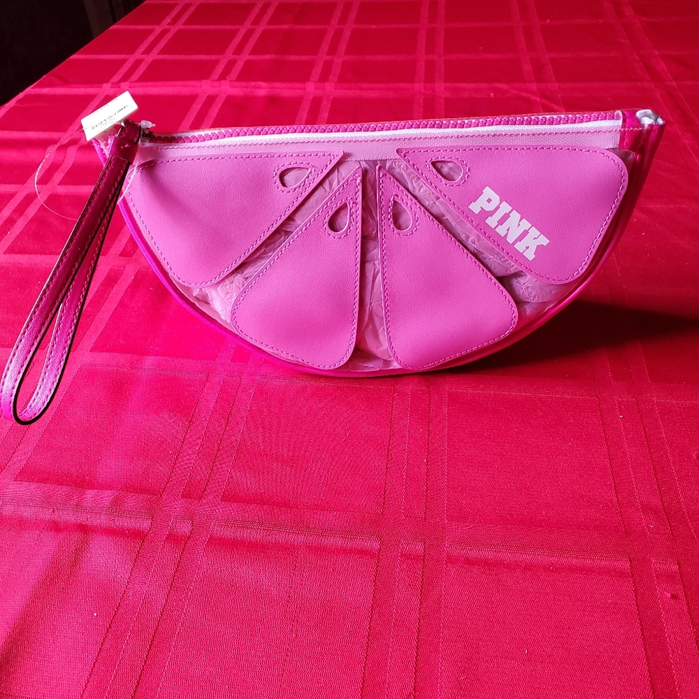 NWT victorias secret melon PINK wristlet